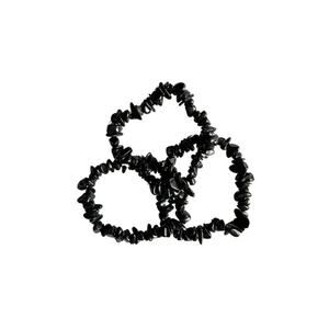 Shungite Bracelet Beaded Tumbled Chips Elastic Stretch 6" - 7" EMF Protection